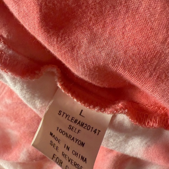 Material Girl Red and White Oversized Button Down Shirt - Picture 8 of 8